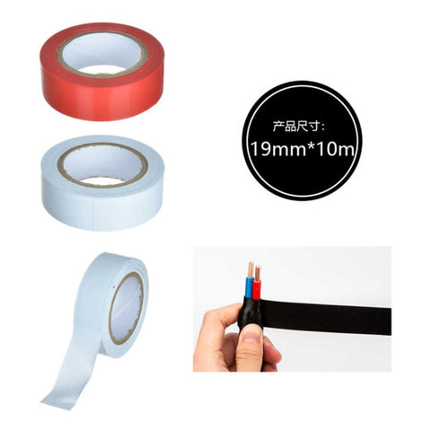 Pack x2 Cintas Eléctricas 1.9cm x 10m – Blanco y Rojo