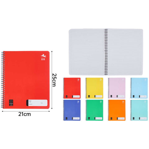 Cuaderno Universitario de Líneas con Encuadernación Grapada - 25 x 21 cm, 80 Páginas