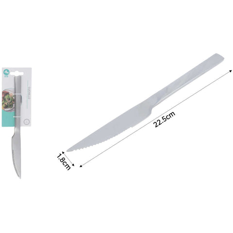 Set de 2 Cuchillos para Carne de Acero Inoxidable - Punta Cuadrada