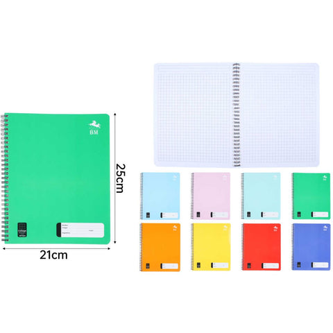 Cuaderno Universitario con Encuadernación Grapada - 25 x 21 cm, 80 Páginas, Cuadrícula 7x7