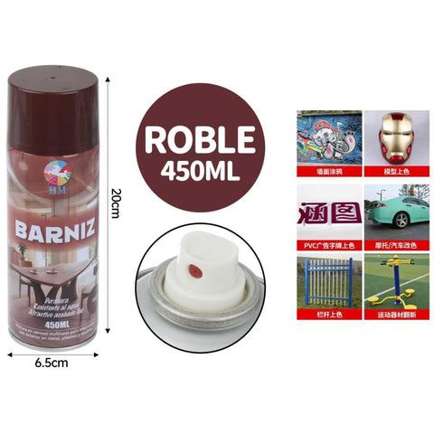 Barniz en Spray Color Roble 450 ml - Acabado Pantone 497C