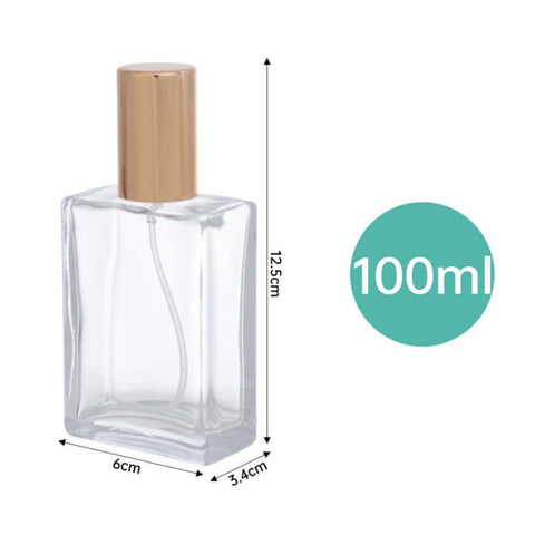 Pack de 12 Botellas de Vidrio para Perfume 100ml con Tapa Color Variado