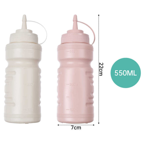 Dispensador de Salsas 550ml (Pack x2) – Mostacero / Salsero Tipo Mamadera