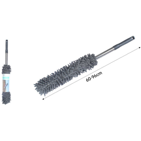 Plumero de Microfibra con Extensión de Acero Inoxidable - Ideal para Eliminar Polvo