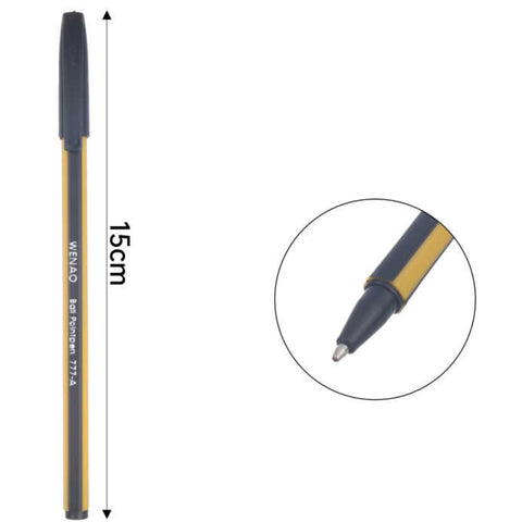 Set de 4 Bolígrafos de Tinta Negra - Escritura Suave y Precisa