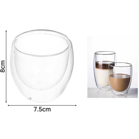 Taza de Vidrio Doble Pared 150 ml