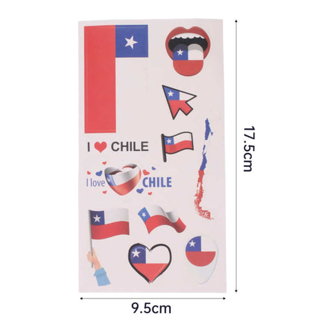Pack 12 Stickers Bandera de Chile 0.95x21cm