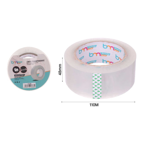 Cinta de Embalaje Transparente 48mm x 110y – 45 micras