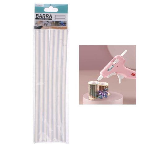 Barras de Silicona Blanca 7mm x 18cm – Pack de 7 Unidades