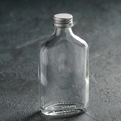 Pack de 24 Botellas de Vidrio 200ml con Tapa Metálica Dorada Plateada – Ideal para Whisky, Ron y Bebidas Artesanales