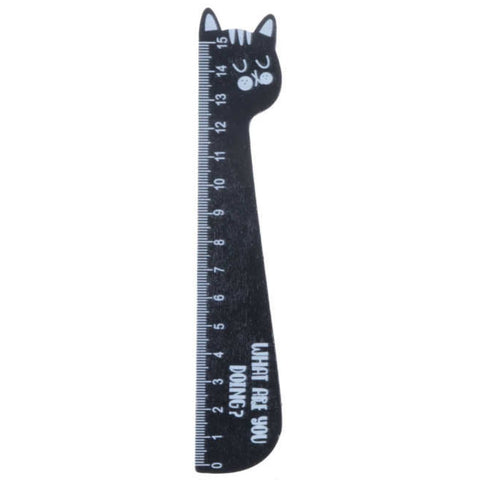 Regla de 15cm con Diseño de Gatito - Ideal para Niños y Estudiantes