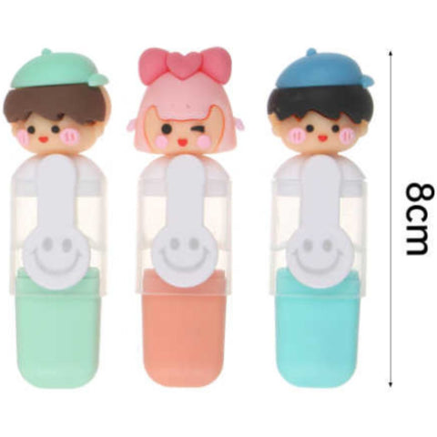 6 Piezas Resaltador De Rostro De Niños Papelería De Bolígrafos Marcadores De Estudiante De Niño Y Niña Mini De 6 Colores
