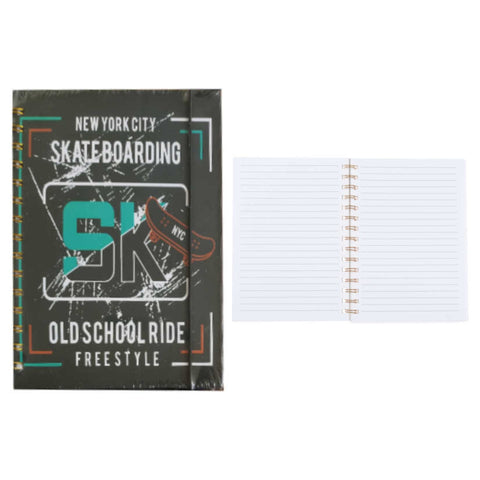 Cuaderno A6 con Línea y Elástico (70g, 80 Hojas) - Diseños Variados