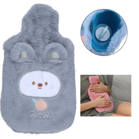 Guatero Peludo 2 Litros con Diseño de Osito – Colores Variados