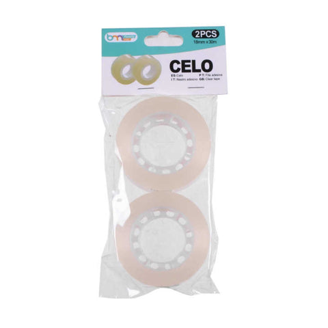 Pack x2 Cintas Adhesivas Transparentes 1.8cm x 30m