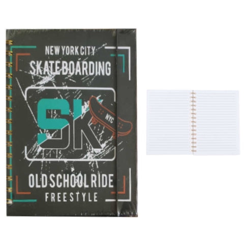 Cuaderno A5 con Línea y Elástico (70g, 100 Hojas) - Diseños Variados