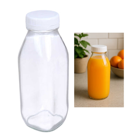 Frasco de Vidrio para Jugos con Tapa Plástica 1000ml