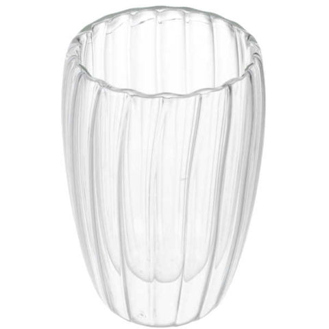 Vaso de Vidrio Doble Pared 450 ml - Diseño Rayado