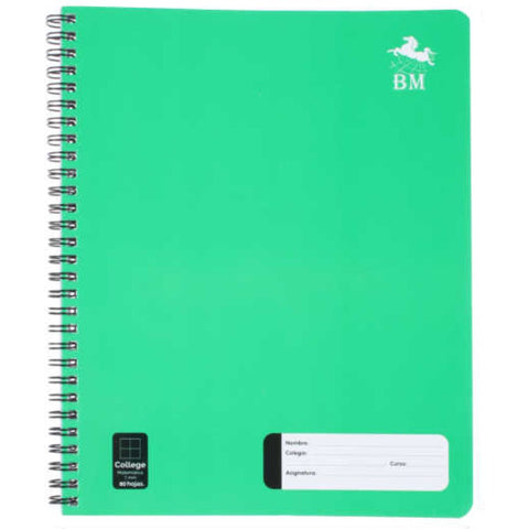 Cuaderno Universitario con Encuadernación Grapada - 25 x 21 cm, 80 Páginas, Cuadrícula 7x7