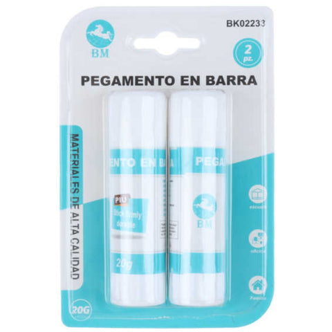 Pegamento en Barra 20g - Set de 2 Unidades, 2.5cm x 9.5cm