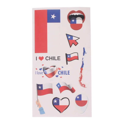 Pack 12 Stickers Bandera de Chile 0.95x21cm