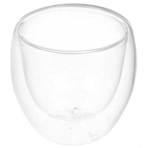 Taza de Vidrio Doble Pared 80 ml sin Asa