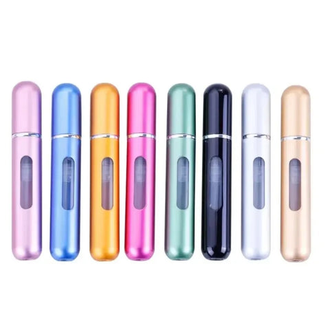 Pack de 5 Atomizadores Recargables para Perfume – Portátiles 5 ml - Colores Variados
