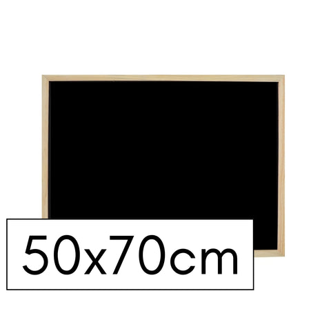 Pizarra Negra para Tiza 50x70 cm - Marco de Madera Clásico