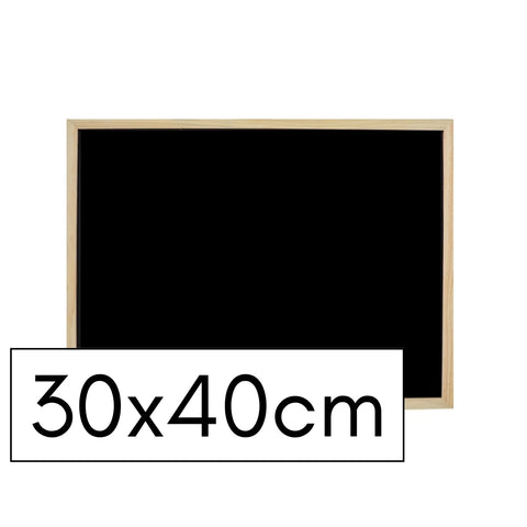 Pizarra Negra a Tiza 30x40 cm - Pizarra de Tiza con Marco de Madera Resistente