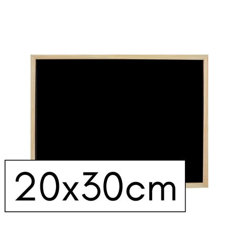 Pizarra Negra para Tiza 20x30 cm - Marco de Madera Compacto