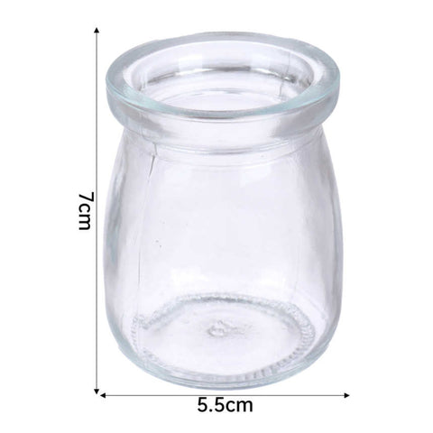 Pack de 6 Frascos de Vidrio Pudding 150 ml Con Tapa Plástica