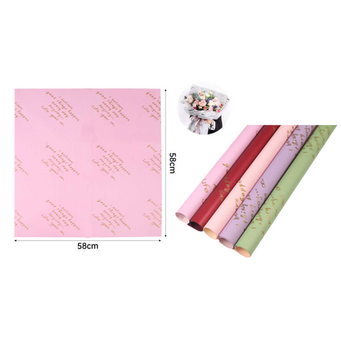 Papel Coreano para Envolver Flores 20 Pcs - Diseños y Colores Variados