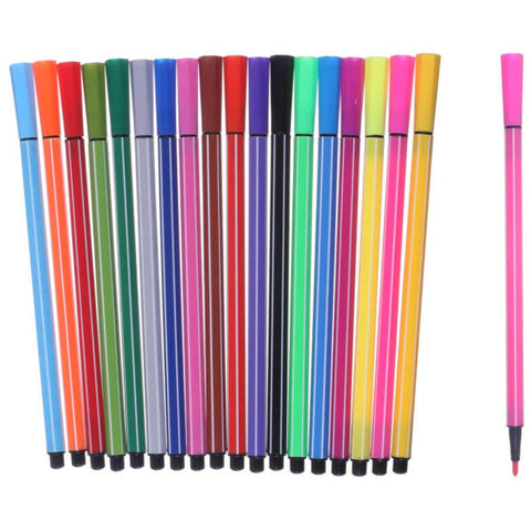 Set de 18 Marcadores de Acuarela - Colores Vibrantes y Efectos Suaves