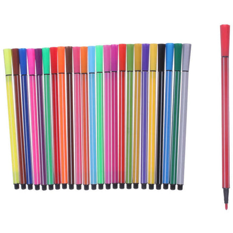 Set de 24 Marcadores de Acuarela - Colores Vivos y Efectos Artísticos