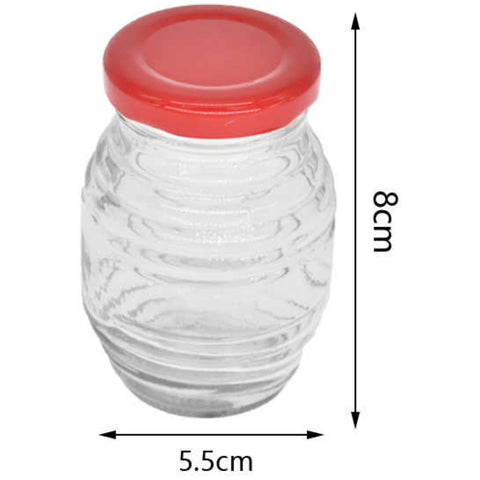 Frasco De Vidrio Conservero Tipo Barril 100ml Tapa Metalica Color Variado