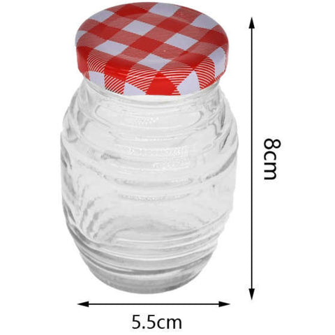 Frasco De Vidrio Coservero Forma de Barril Con Tapa Color Variado 100ML