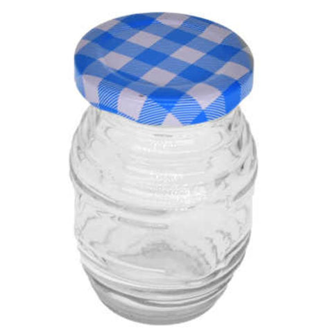 Frasco De Vidrio Coservero Forma de Barril Con Tapa Color Variado 100ML