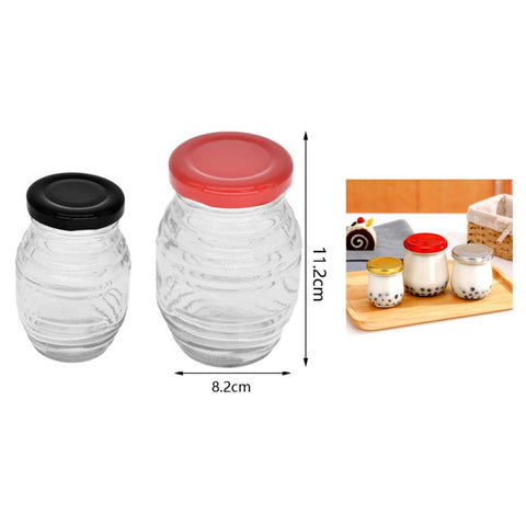 Pack 24 Frascos de Vidrio Conservero Barril 380ml Tapa Metalica Color Variado