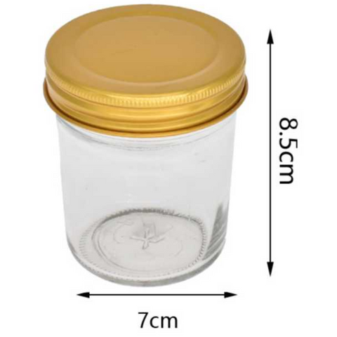 Frasco de Vidrio Conservero 200ml - Con Tapa Colores Variados