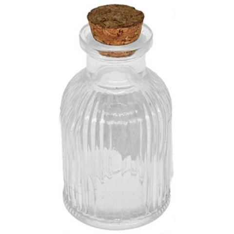 Frasco de Vidrio con Tapa de Corcho Columna Romana Pequeña 35ml
