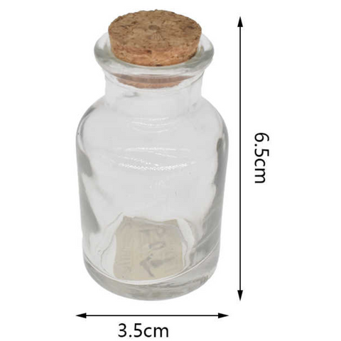 Frasco De Vidrio Con Tapa De Corcho 50ml