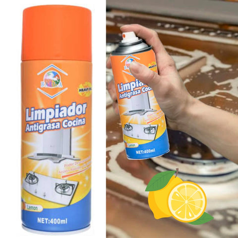 Limpiador Desengrasante en Aerosol Antigrasa De Cocina Spray 400ml