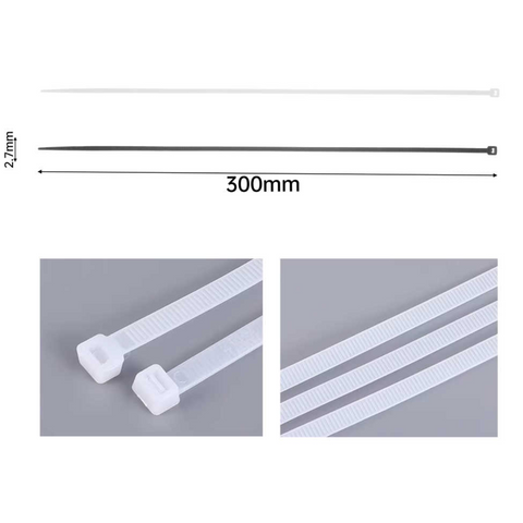Bridas de 2.7x300mm - Set de Bridas Resistentes para Uso General