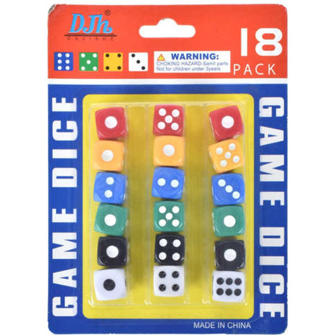 Pack de 18 Dados de Mesa Mixtos en Blíster - Modelo 14# Multicolores