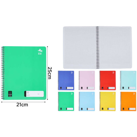 Cuaderno Universitario con Encuadernación Grapada - 25 x 21 cm, 80 Páginas, Cuadrícula 5x5