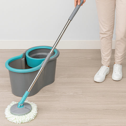 Mopa Trapeador con Balde Centrifugadora  1 Cabezal Azul Lake