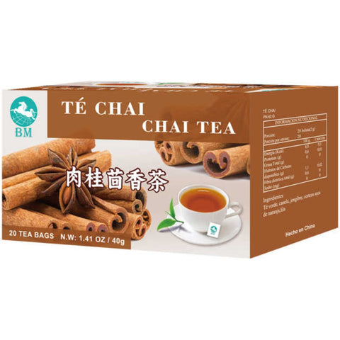 Té Chai de Canela y Hinojo 40g - 20 Bolsitas de 2g por Caja