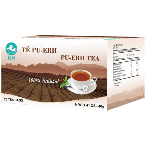 Té Pu-erh 40g - 20 Bolsitas de 2g por Caja