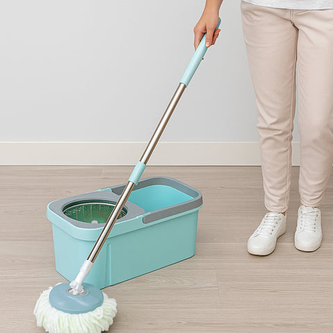 Mopa Trapeador Giratoria 360 Cetrifugadora Acero