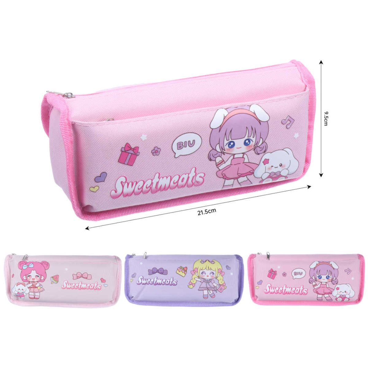 Estuche Escolar Kawai Sweetmeats Niña Dibujo